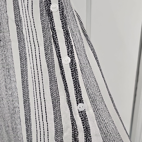 Dance & Marvel White Silver Spaghetti Strap Sundress Maxi - Picture 2 of 4